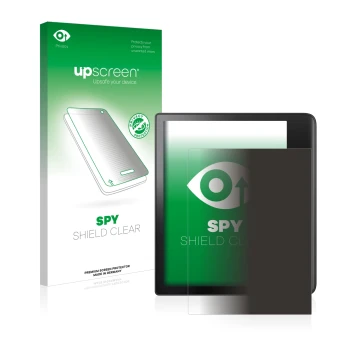 Vorderseite einer Produktverpackung mit dem Markenlogo upscreen. Daneben ist das Gerät Tolino Epos 3 mit dem zugehörigen Displ