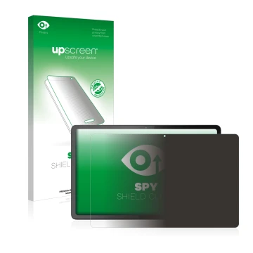 Vorderseite einer Produktverpackung mit dem Markenlogo upscreen. Daneben ist das Gerät Lenovo Tab P11 Pro Gen 2 mit dem zugehö