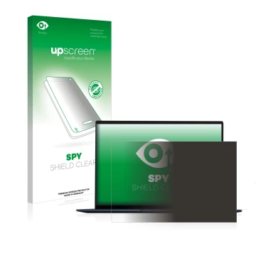 Vorderseite einer Produktverpackung mit dem Markenlogo upscreen. Daneben ist das Gerät ASUS ZenBook 14 OLED mit dem zugehörige