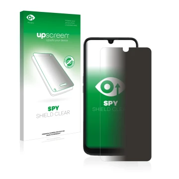 Vorderseite einer Produktverpackung mit dem Markenlogo upscreen. Daneben ist das Gerät Doro 8100 PLUS mit dem zugehörigen Disp