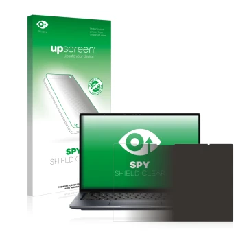 Vorderseite einer Produktverpackung mit dem Markenlogo upscreen. Daneben ist das Gerät Dell Latitude 9430 2-in-1 mit dem zugeh