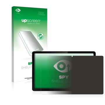 Vorderseite einer Produktverpackung mit dem Markenlogo upscreen. Daneben ist das Gerät realme Pad 10.4