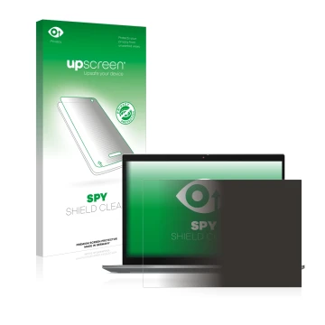 Vorderseite einer Produktverpackung mit dem Markenlogo upscreen. Daneben ist das Gerät Lenovo ThinkPad T14s Gen 3 mit dem zuge