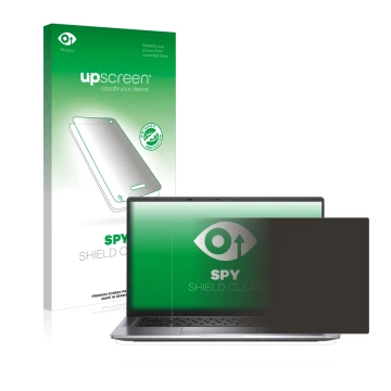 Vorderseite einer Produktverpackung mit dem Markenlogo upscreen. Daneben ist das Gerät Dell Latitude 9520 2-in-1 mit dem zugeh