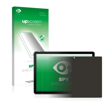 Vorderseite einer Produktverpackung mit dem Markenlogo upscreen. Daneben ist das Gerät Pritom M10 10.1