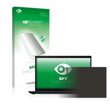 Vorderseite einer Produktverpackung mit dem Markenlogo upscreen. Daneben ist das Gerät Lenovo ThinkPad L15 Gen 3 mit dem zugeh