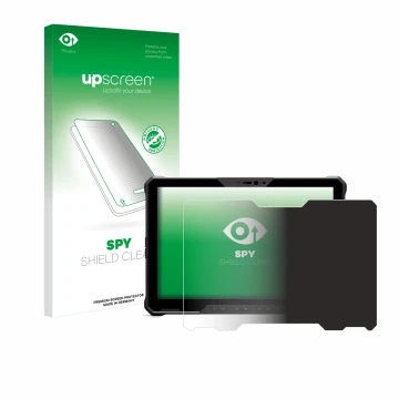 Vorderseite einer Produktverpackung mit dem Markenlogo upscreen. Daneben ist das Gerät Dell Latitude 7230 Rugged Extreme mit d