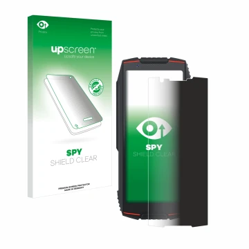 Vorderseite einer Produktverpackung mit dem Markenlogo upscreen. Daneben ist das Gerät Cubot King Kong Mini 3 mit dem zugehöri