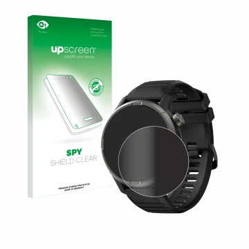 Vorderseite einer Produktverpackung mit dem Markenlogo upscreen. Daneben ist das Gerät Kiprun GPS 900 by Coros mit dem zugehör