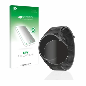 Vorderseite einer Produktverpackung mit dem Markenlogo upscreen. Daneben ist das Gerät Coros Apex 2 Pro mit dem zugehörigen Di