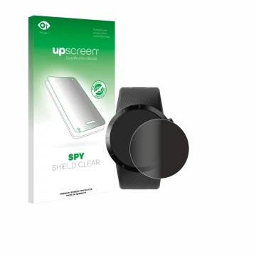 Vorderseite einer Produktverpackung mit dem Markenlogo upscreen. Daneben ist das Gerät Shot Scope X5 mit dem zugehörigen Displ