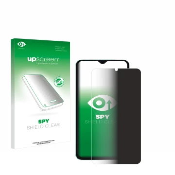 Vorderseite einer Produktverpackung mit dem Markenlogo upscreen. Daneben ist das Gerät Oscal C70 mit dem zugehörigen Displaysc