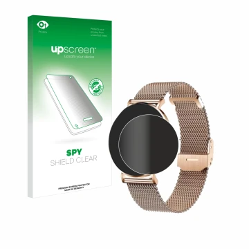 Vorderseite einer Produktverpackung mit dem Markenlogo upscreen. Daneben ist das Gerät Xcoast X-Watch Siona 2 mit dem zugehöri
