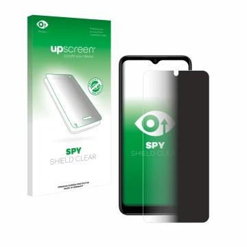 Vorderseite einer Produktverpackung mit dem Markenlogo upscreen. Daneben ist das Gerät ZTE Blade V50 Design 5G mit dem zugehör