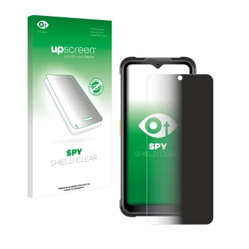 Vorderseite einer Produktverpackung mit dem Markenlogo upscreen. Daneben ist das Gerät AGM G2 Guardian mit dem zugehörigen Dis