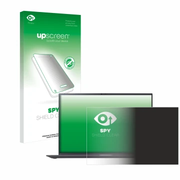 Vorderseite einer Produktverpackung mit dem Markenlogo upscreen. Daneben ist das Gerät LG gram 16'' 2023 mit dem zugehörigen D