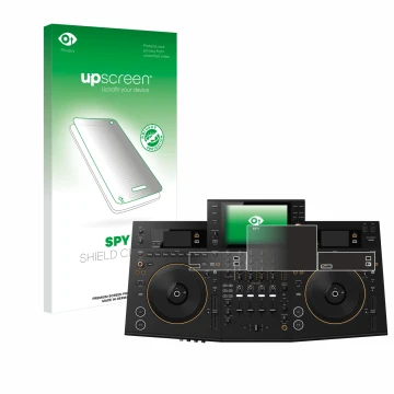 Vorderseite einer Produktverpackung mit dem Markenlogo upscreen. Daneben ist das Gerät Pioneer OPUS-QUAD mit dem zugehörigen D