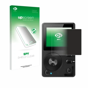 Vorderseite einer Produktverpackung mit dem Markenlogo upscreen. Daneben ist das Gerät Hifi Walker H2 mit dem zugehörigen Disp