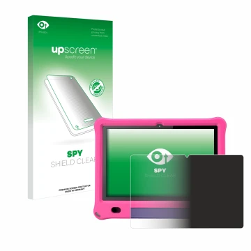 Vorderseite einer Produktverpackung mit dem Markenlogo upscreen. Daneben ist das Gerät Pritom B10 Kids 10.1