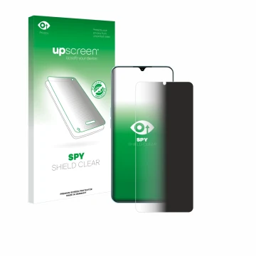 Vorderseite einer Produktverpackung mit dem Markenlogo upscreen. Daneben ist das Gerät Oppo A78 5G mit dem zugehörigen Display