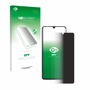 Vorderseite einer Produktverpackung mit dem Markenlogo upscreen. Daneben ist das Gerät ZTE Blade V50 Vita mit dem zugehörigen 