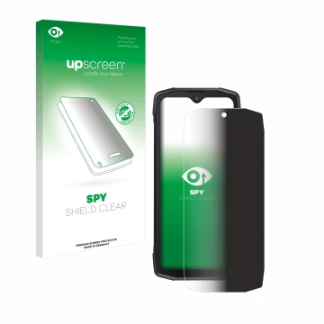 Vorderseite einer Produktverpackung mit dem Markenlogo upscreen. Daneben ist das Gerät Cubot King Kong Star 5G mit dem zugehör
