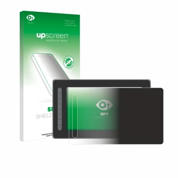 Vorderseite einer Produktverpackung mit dem Markenlogo upscreen. Daneben ist das Gerät XP-Pen Artist 12 (2. Gen.) mit dem zuge