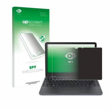 Vorderseite einer Produktverpackung mit dem Markenlogo upscreen. Daneben ist das Gerät Lenovo 300w Yoga 11