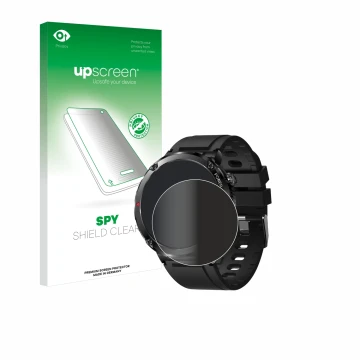Vorderseite einer Produktverpackung mit dem Markenlogo upscreen. Daneben ist das Gerät LIGE Smartwatch 1.6