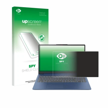 Vorderseite einer Produktverpackung mit dem Markenlogo upscreen. Daneben ist das Gerät Lenovo IdeaPad Slim 3 Gen 8 15