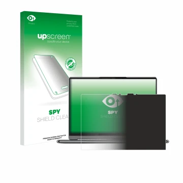 Vorderseite einer Produktverpackung mit dem Markenlogo upscreen. Daneben ist das Gerät Lenovo Yoga 9i Gen 9 2-in-1 14
