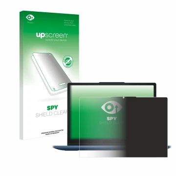 Vorderseite einer Produktverpackung mit dem Markenlogo upscreen. Daneben ist das Gerät Lenovo IdeaPad Flex 3 Chrome 12IAN8 mit