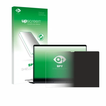 Vorderseite einer Produktverpackung mit dem Markenlogo upscreen. Daneben ist das Gerät Samsung Galaxy Book4 Pro 16