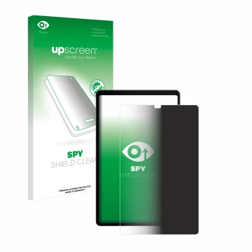 Vorderseite einer Produktverpackung mit dem Markenlogo upscreen. Daneben ist das Gerät Lenovo Legion Tab mit dem zugehörigen D