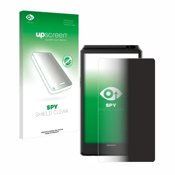 Vorderseite einer Produktverpackung mit dem Markenlogo upscreen. Daneben ist das Gerät Hiby R6 III mit dem zugehörigen Display