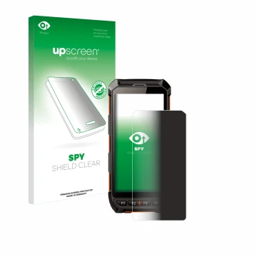 Vorderseite einer Produktverpackung mit dem Markenlogo upscreen. Daneben ist das Gerät iDTronic C9 RED mit dem zugehörigen Dis