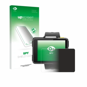Vorderseite einer Produktverpackung mit dem Markenlogo upscreen. Daneben ist das Gerät Newland WD1 mit dem zugehörigen Display