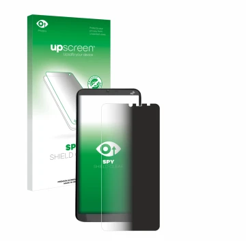 Vorderseite einer Produktverpackung mit dem Markenlogo upscreen. Daneben ist das Gerät Brondi Amico XL mit dem zugehörigen Dis