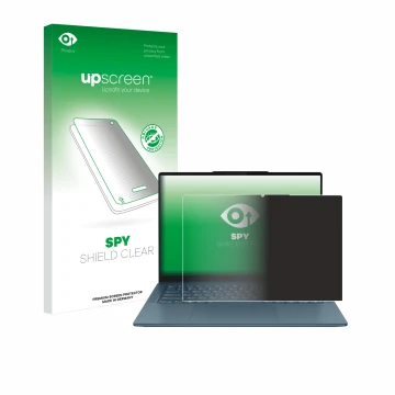 Vorderseite einer Produktverpackung mit dem Markenlogo upscreen. Daneben ist das Gerät Lenovo Yoga Pro 7 Gen 9 14