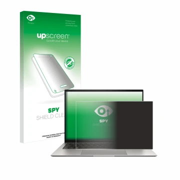 Vorderseite einer Produktverpackung mit dem Markenlogo upscreen. Daneben ist das Gerät ASUS ZenBook S 13 OLED UX5304 mit dem z