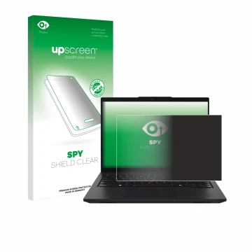 Vorderseite einer Produktverpackung mit dem Markenlogo upscreen. Daneben ist das Gerät Lenovo ThinkPad L14 Gen 5 mit dem zugeh