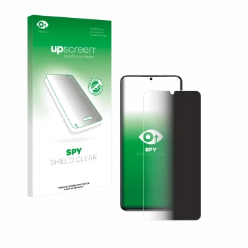 Vorderseite einer Produktverpackung mit dem Markenlogo upscreen. Daneben ist das Gerät Oukitel C50 mit dem zugehörigen Display