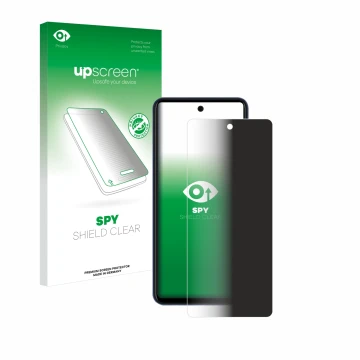 Vorderseite einer Produktverpackung mit dem Markenlogo upscreen. Daneben ist das Gerät Telekom T Phone 2 Pro mit dem zugehörig