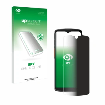 Vorderseite einer Produktverpackung mit dem Markenlogo upscreen. Daneben ist das Gerät Urovo DT66 mit dem zugehörigen Displays