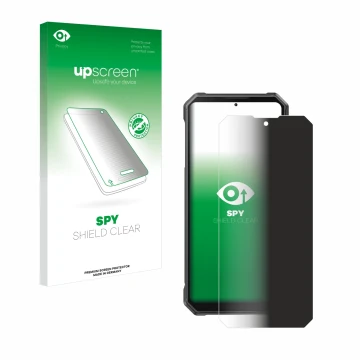 Vorderseite einer Produktverpackung mit dem Markenlogo upscreen. Daneben ist das Gerät Fossibot F105 mit dem zugehörigen Displ
