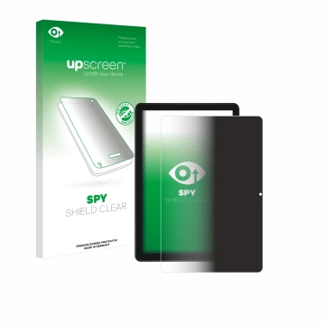 Vorderseite einer Produktverpackung mit dem Markenlogo upscreen. Daneben ist das Gerät Doogee T10W mit dem zugehörigen Display