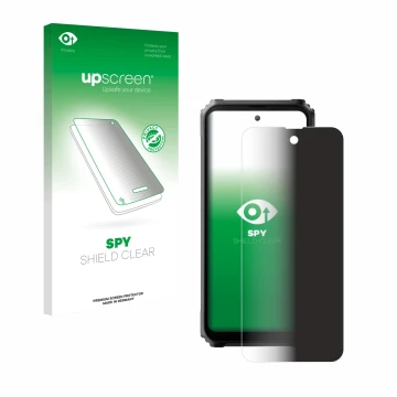 Vorderseite einer Produktverpackung mit dem Markenlogo upscreen. Daneben ist das Gerät Blackview BL9000 Pro mit dem zugehörige