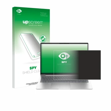 Vorderseite einer Produktverpackung mit dem Markenlogo upscreen. Daneben ist das Gerät HP ProBook 460 G11 mit dem zugehörigen 