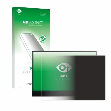 Vorderseite einer Produktverpackung mit dem Markenlogo upscreen. Daneben ist das Gerät Lenovo ThinkVision M14t Gen 2 mit dem z