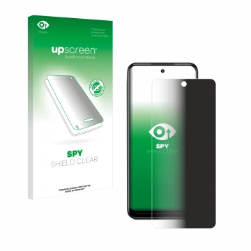 Vorderseite einer Produktverpackung mit dem Markenlogo upscreen. Daneben ist das Gerät Infinix Hot 30 Play NFC mit dem zugehör